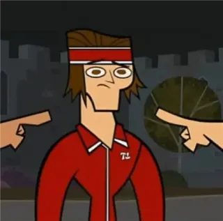😐 Tyler Total Drama анимация, мультфильм, Тайлер, Total Drama telegram sticker