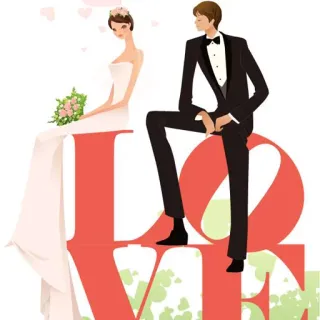 👫 LOVE свадьба, невеста, жених, любовь, романтика, пара whatsapp sticker