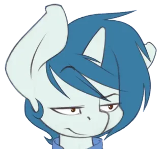 😏 Pony, Cartoon, Grinsen, Süß, Tier, Charakter telegram sticker