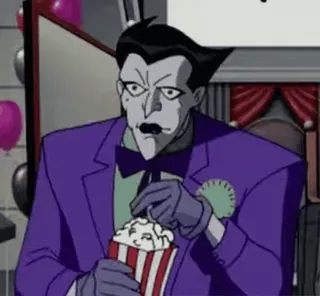 🍿 The Joker The Joker, Batman, villain, clown, DC Comics telegram sticker
