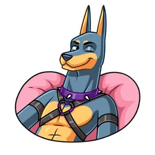 😉 собака, ошейник, шлейка, животное, домашнее животное, смешной whatsapp sticker