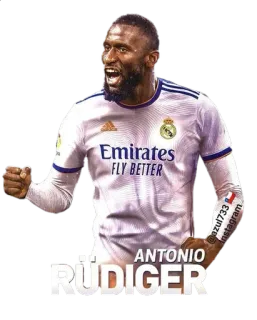 😯 ANTONIO RÜDIGER bóng đá, cầu thủ bóng đá, vận động viên, Rüdiger, Real Madrid telegram sticker