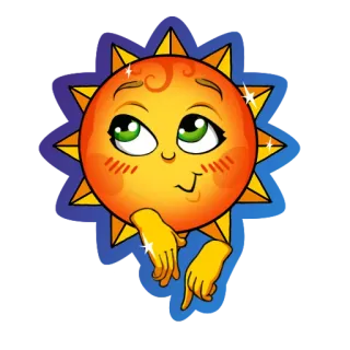 ☺️ sol, desenho animado, fofo, feliz, verão, kawaii whatsapp sticker
