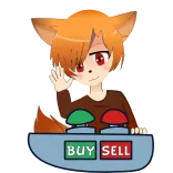 🤑 BUY SELL botones, comprar, vender, dibujos animados, opción, decisiones telegram sticker