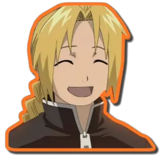 😄 Edward Elric Fullmetal Alchemist อนิเมะ, แขนกลคนแปรธาตุ, เอ็ดเวิร์ด เอลริค, การ์ตูน, ตัวละคร, มังงะ telegram sticker