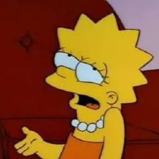 💜 Lisa Simpson The Simpsons 만화, 노란색, 심슨 가족, 리사, TV 쇼, 애니메이션 telegram sticker