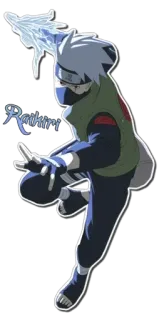 🥷 Kakashi Hatake Naruto Raikiri anime, ninja, kakashi, naruto, manga, lightning, chidori telegram sticker
