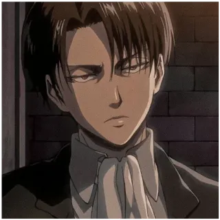 🙄 Levi Ackerman Attack on Titan Anime, Capitaine, Bataillon d'exploration, L'Attaque des Titans, Levi Ackerman telegram sticker