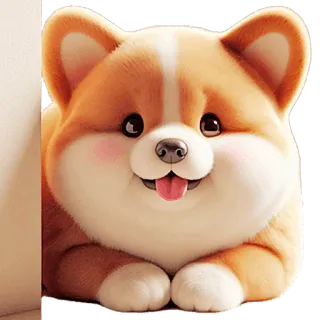 🐶 cachorro, corgi, fofo, animal, animal de estimação, desenho animado telegram sticker