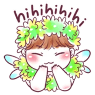 😂 hihihihihihi fofo, anjo, fada, kawaii, anime telegram sticker