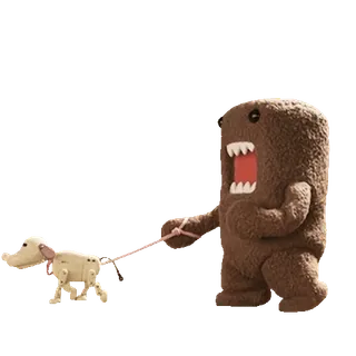💬 Domo 도모, 강아지, 귀여운, 괴물, 갈색 telegram sticker