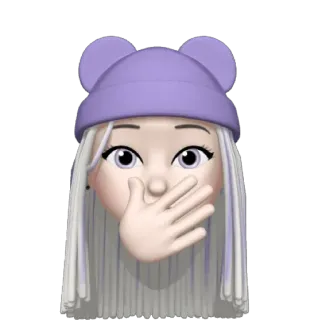 🤭 cô gái, biểu tượng cảm xúc, nghệ thuật kỹ thuật số, phụ nữ, nhân vật, người whatsapp sticker