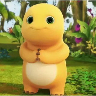 😀 dinosaurus, cartoon, schattig, vriendelijk, dier telegram sticker