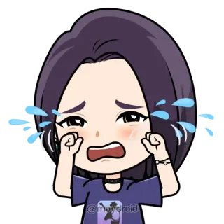 😭 @maydroid crying, sad, cartoon, girl, emotional, tears telegram sticker