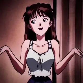 🎪 anime girl, shrug, gesture, manga telegram sticker