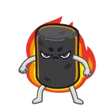 😡 生气, 卡通, 火焰, 火, 角色, 卡通人物 telegram sticker
