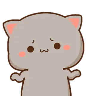 ✨ mèo, dễ thương, mochi, đào, mèo con telegram sticker