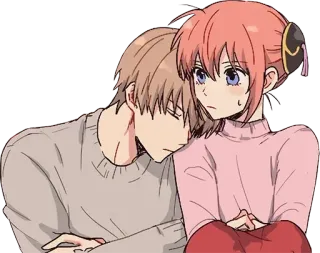 ❤️ Anime, Coppia, Romantico, Affettuoso, Amore telegram sticker