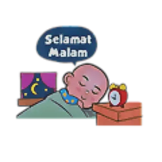 💤 Selamat Malam dormir, nuit, lune, étoiles, bonne nuit telegram sticker