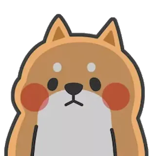 😀 shiba inu, dog, animal, cute, sticker, cartoon, kawaii whatsapp sticker