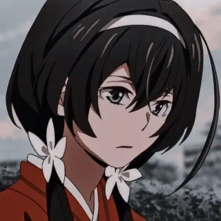😲 Yosano Akiko Bungo Stray Dogs Anime, Yosano Akiko, Bungo Stray Dogs, Charakter, Mädchen, Fanart telegram sticker