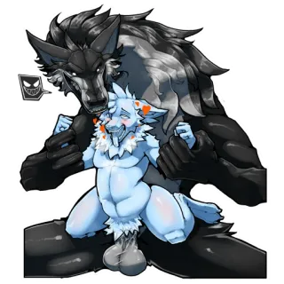 🍆 furry, wolf, anthro, nsfw telegram sticker