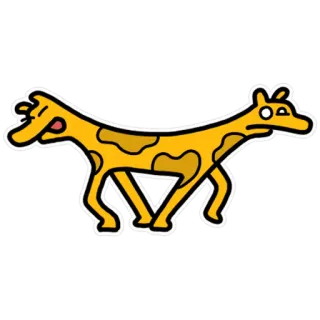 🐶 giraffe, animal, cartoon, funny, abstract telegram sticker