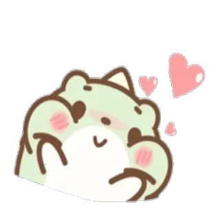 ☺️ kawaii, cute, bear, hearts, love, sticker, animal telegram sticker