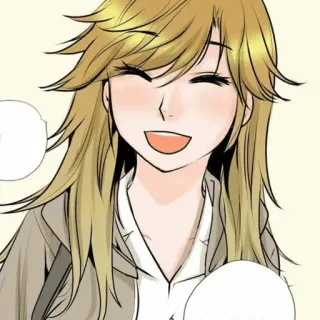 🍘 アニメ, マンガ, ポートレート, 笑顔, キャラクター telegram sticker