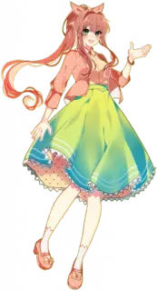 💚 Monika Doki Doki Literature Club! anime, girl, cute, monika, dokidoki, literature club telegram sticker