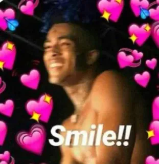 💓 XXXTentacion Smile!! smile, love, heart, happy, rapper, xxxtentacion telegram sticker