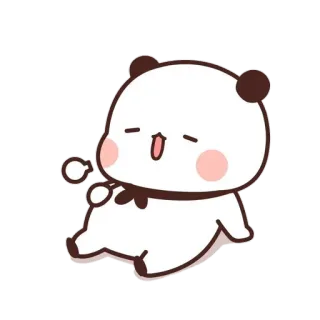 🍼 Panda, Słodki, Kreskówka, Kawaii, Naklejka, Zwierzę telegram sticker
