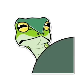 👀 animal, serpiente, reptil, lindo, verde whatsapp sticker