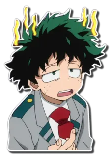 😩 Izuku Midoriya My Hero Academia アニメ, カートゥーン, マンガ, 緑谷出久, 僕のヒーローアカデミア telegram sticker