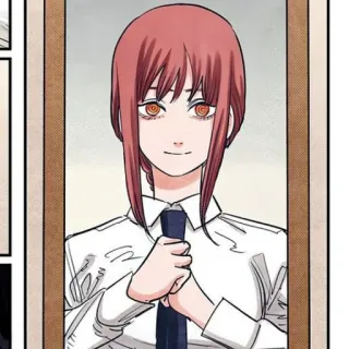 🍒 Makima Chainsaw Man makima, chainsaw man, anime, manga, porträt, frau, charakter telegram sticker
