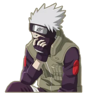🤔 Kakashi Naruto 카카시 하타케, 나루토, 애니메이션, 만화, 닌자 telegram sticker