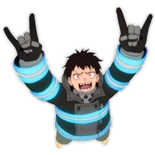 🤘 Shinra Kusakabe Fire Force anime, firefighter, shinra, kusakabe, fire force telegram sticker