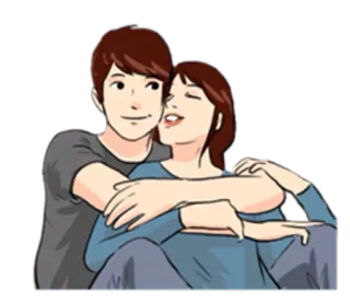 💑 情侣, 爱, 关系, 拥抱, 浪漫 whatsapp sticker