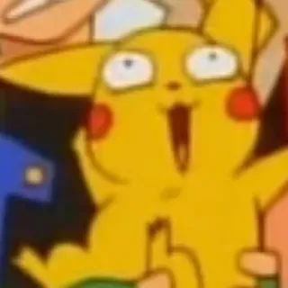 ⚡️ Pikachu Pokemon Pikachu, Pokémon, dito medio, giallo, cartone animato telegram sticker