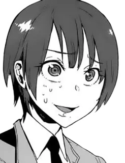 😕 アニメ, 漫画, ポートレート, 漫画, キャラクター, 笑顔, 汗 whatsapp sticker