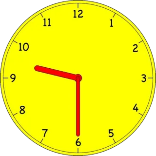 🕤 clock, time, yellow, numbers, hours, minutes telegram sticker
