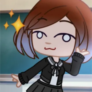 😌 Аниме стиль, Мультфильм, Девочка, Гача, Милый telegram sticker
