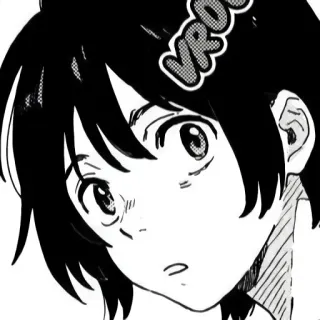 🌼 VROOO Anime, Manga, Cartoon, Charakter, Portrait, Schwarzweiß telegram sticker