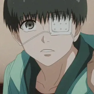 🌟 Ken Kaneki Tokyo Ghoul anime, manga, eyepatch, ghoul, tokyo ghoul telegram sticker