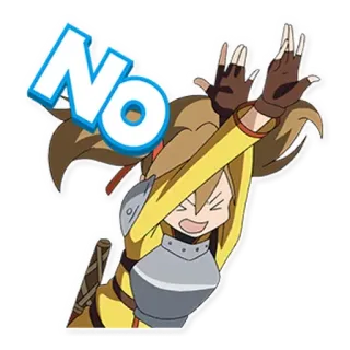 🤚 No 애니메이션, 거절, 캐릭터, 아니오, 포즈 telegram sticker