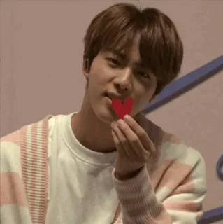 🖤 Jin, BTS, K-pop, coração, ídolo, cantor, artista telegram sticker
