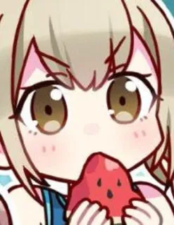 ❤️ anime, cute, watermelon, cat, kawaii telegram sticker