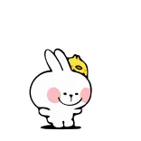 🙂 кролик, зайчик, милый, мультик, животное, персонаж telegram sticker