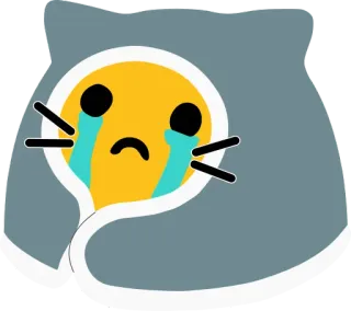 😥 weinen, traurig, emotion, weinend, gelb, emoji telegram sticker