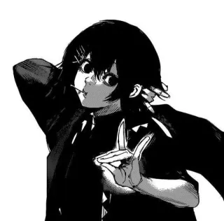🪦 Anime, Mädchen, Manga, Schwarze Haare, Lutscher telegram sticker